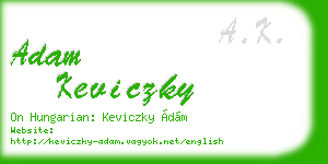 adam keviczky business card